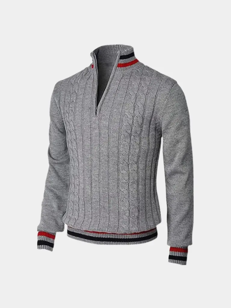 Men’s Knit Sweater – Essential Half Zip Casual Everyday Knitwear SPECTER